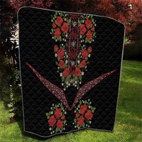 Traditional Ukrainian Costume Quilt Red Floral Embroidery Style