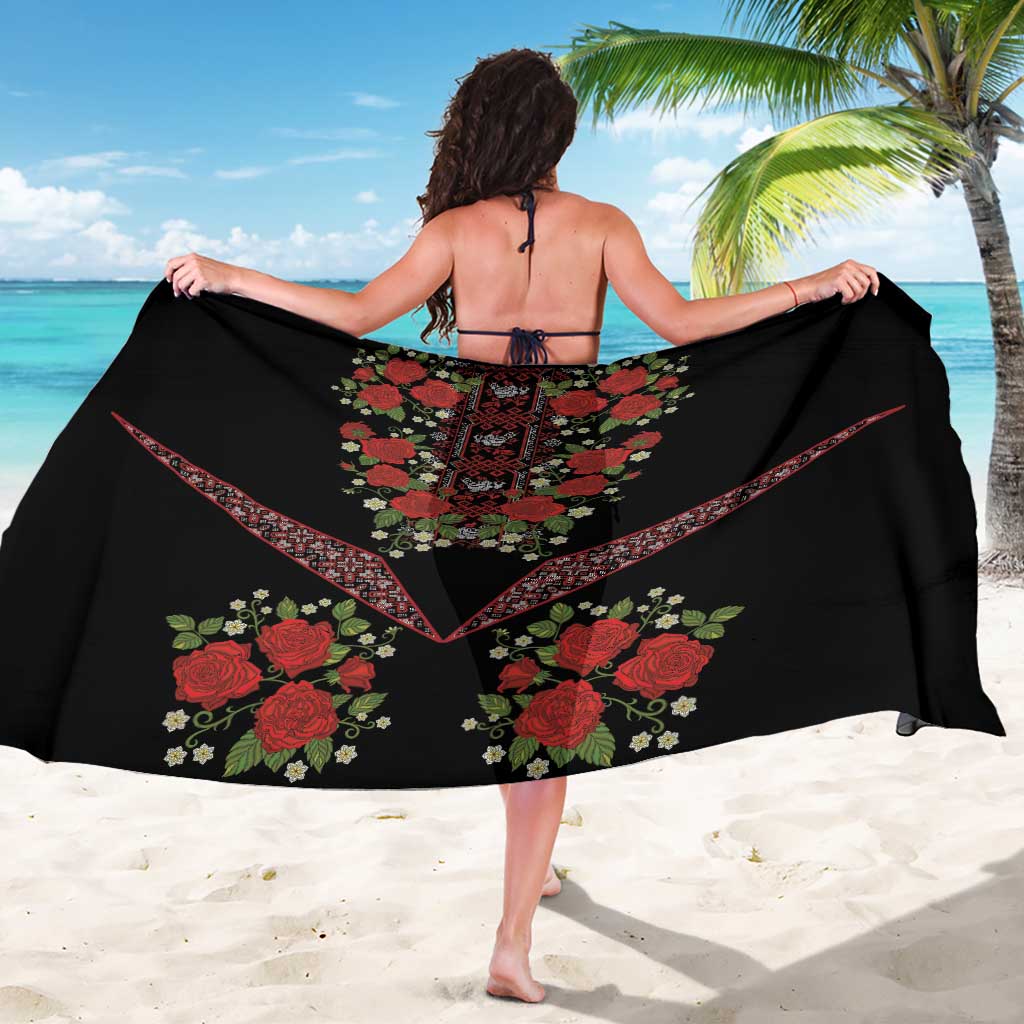 Traditional Ukrainian Costume Sarong Red Floral Embroidery Style