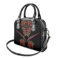 Traditional Ukrainian Costume Shoulder Handbag Red Floral Embroidery Style