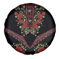 Traditional Ukrainian Costume Spare Tire Cover Red Floral Embroidery Style