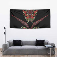 Traditional Ukrainian Costume Tapestry Red Floral Embroidery Style