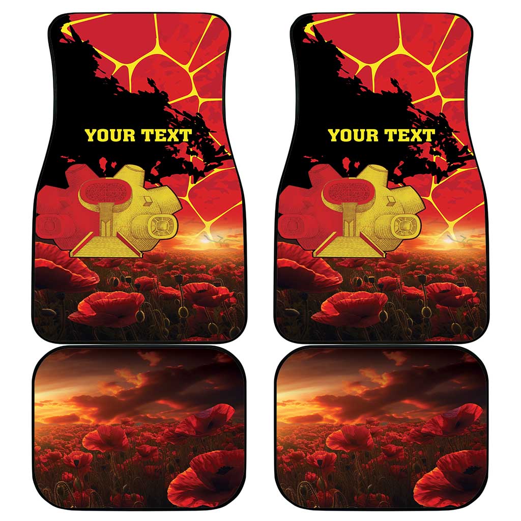 Personalized Macedonia Republic Day Car Mats Ilinden Monument Red Poppy - Wonder Print Shop