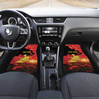 Personalized Macedonia Republic Day Car Mats Ilinden Monument Red Poppy - Wonder Print Shop