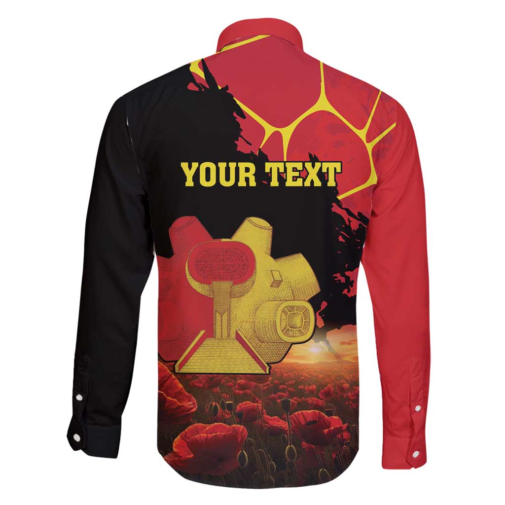 Personalized Macedonia Republic Day Family Matching Long Sleeve Bodycon Dress and Hawaiian Shirt Ilinden Monument Red Poppy - Wonder Print Shop
