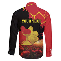 Personalized Macedonia Republic Day Family Matching Long Sleeve Bodycon Dress and Hawaiian Shirt Ilinden Monument Red Poppy - Wonder Print Shop