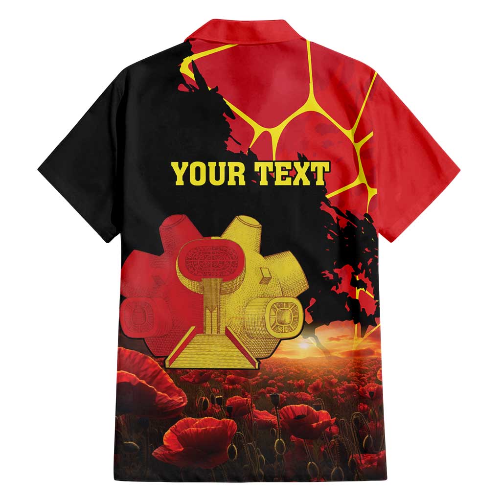 Personalized Macedonia Republic Day Family Matching Off Shoulder Short Dress and Hawaiian Shirt Ilinden Monument Red Poppy - Wonder Print Shop