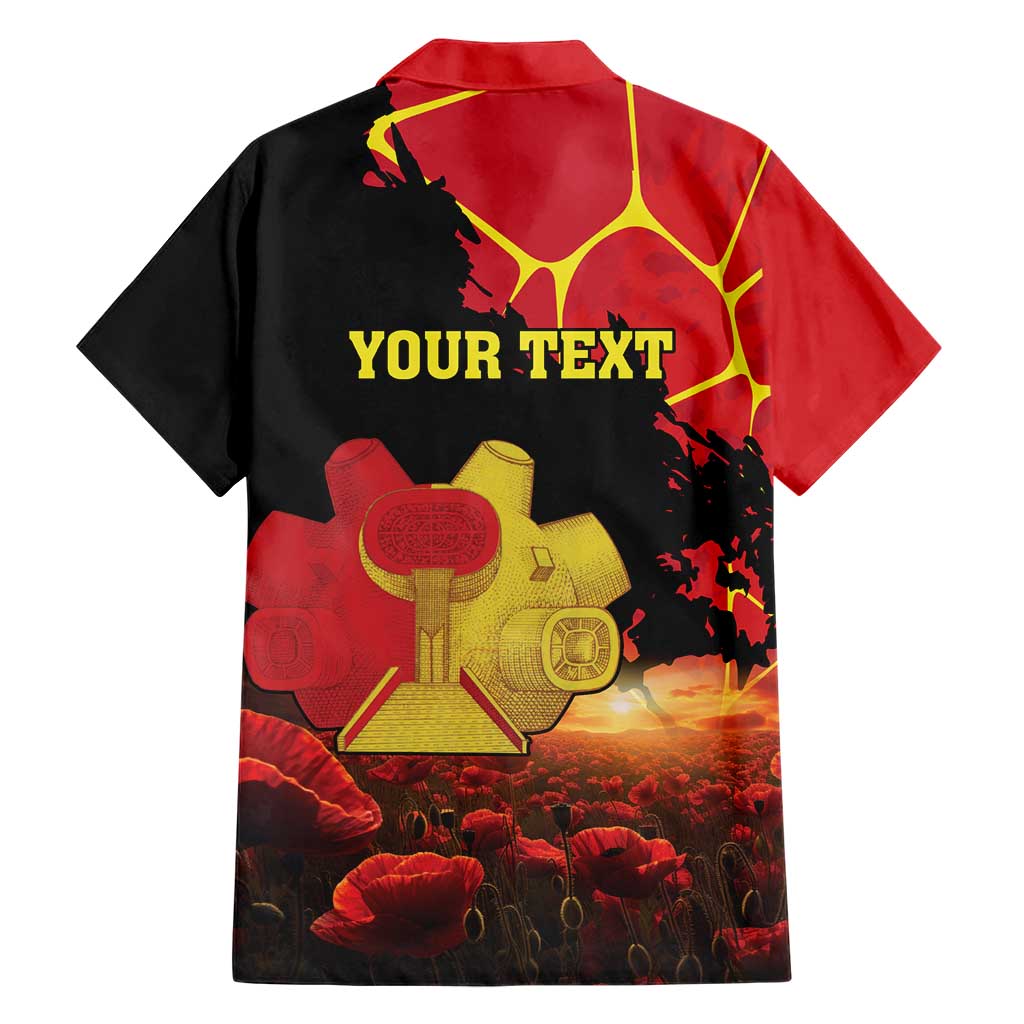 Personalized Macedonia Republic Day Family Matching Short Sleeve Bodycon Dress and Hawaiian Shirt Ilinden Monument Red Poppy - Wonder Print Shop
