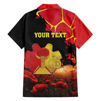 Personalized Macedonia Republic Day Family Matching Short Sleeve Bodycon Dress and Hawaiian Shirt Ilinden Monument Red Poppy - Wonder Print Shop