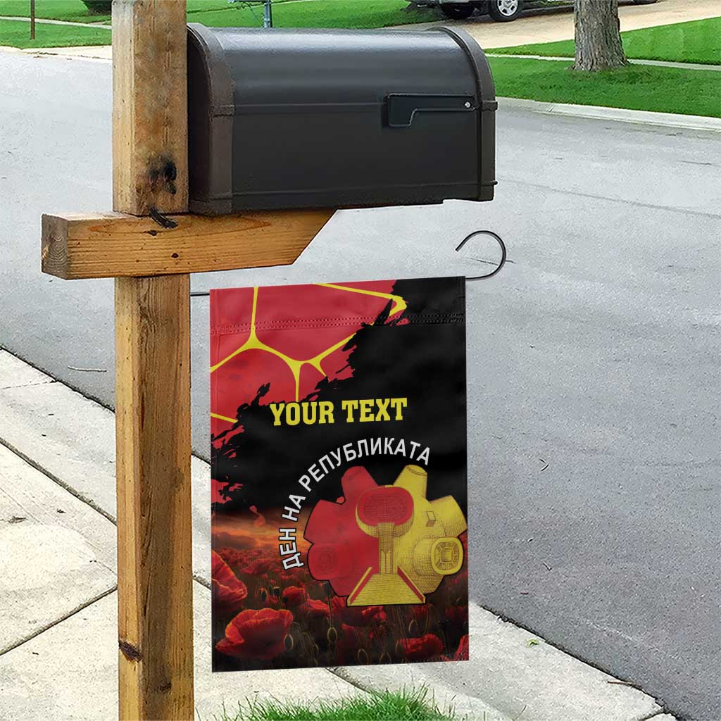 Personalized Macedonia Republic Day Garden Flag Ilinden Monument Red Poppy - Wonder Print Shop