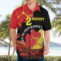Personalized Macedonia Republic Day Hawaiian Shirt Ilinden Monument Red Poppy - Wonder Print Shop