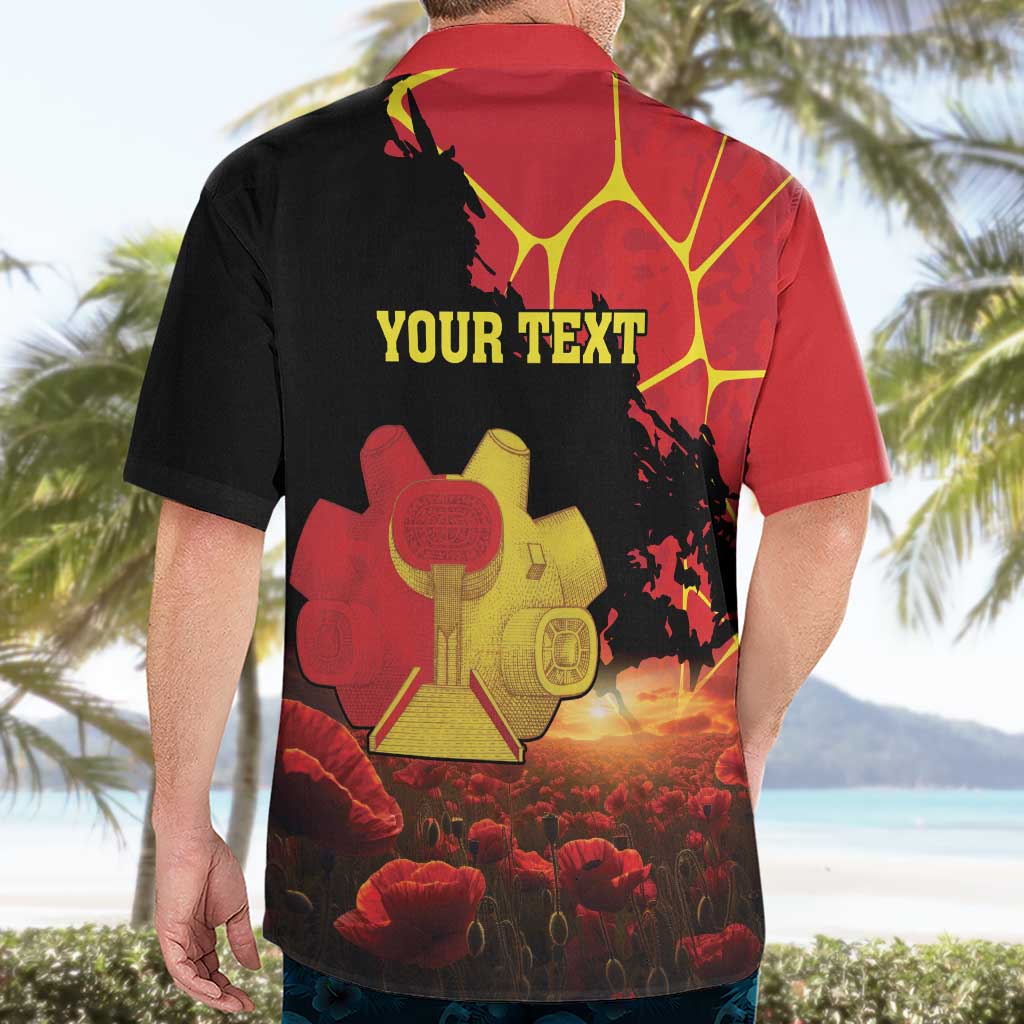 Personalized Macedonia Republic Day Hawaiian Shirt Ilinden Monument Red Poppy - Wonder Print Shop