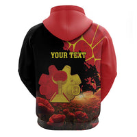 Personalized Macedonia Republic Day Hoodie Ilinden Monument Red Poppy - Wonder Print Shop