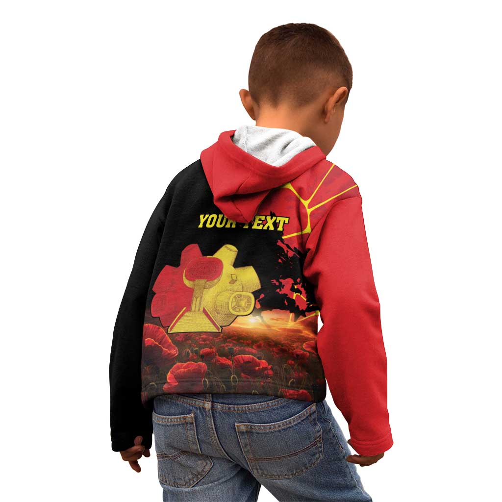 Personalized Macedonia Republic Day Kid Hoodie Ilinden Monument Red Poppy - Wonder Print Shop