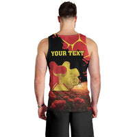 Personalized Macedonia Republic Day Men Tank Top Ilinden Monument Red Poppy - Wonder Print Shop