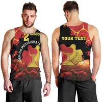 Personalized Macedonia Republic Day Men Tank Top Ilinden Monument Red Poppy - Wonder Print Shop