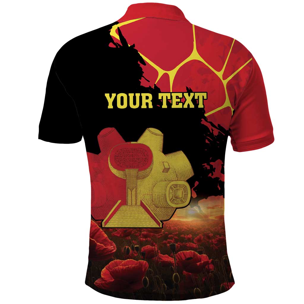 Personalized Macedonia Republic Day Polo Shirt Ilinden Monument Red Poppy - Wonder Print Shop