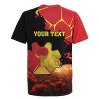 Personalized Macedonia Republic Day Rugby Jersey Ilinden Monument Red Poppy - Wonder Print Shop