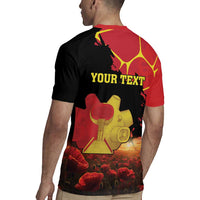 Personalized Macedonia Republic Day Rugby Jersey Ilinden Monument Red Poppy - Wonder Print Shop