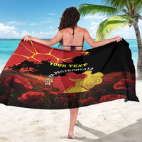 Personalized Macedonia Republic Day Sarong Ilinden Monument Red Poppy - Wonder Print Shop