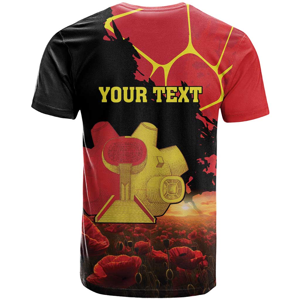 Personalized Macedonia Republic Day T Shirt Ilinden Monument Red Poppy - Wonder Print Shop