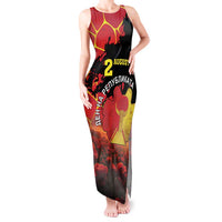 Personalized Macedonia Republic Day Tank Maxi Dress Ilinden Monument Red Poppy - Wonder Print Shop