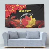 Personalized Macedonia Republic Day Tapestry Ilinden Monument Red Poppy - Wonder Print Shop