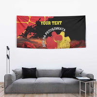 Personalized Macedonia Republic Day Tapestry Ilinden Monument Red Poppy - Wonder Print Shop