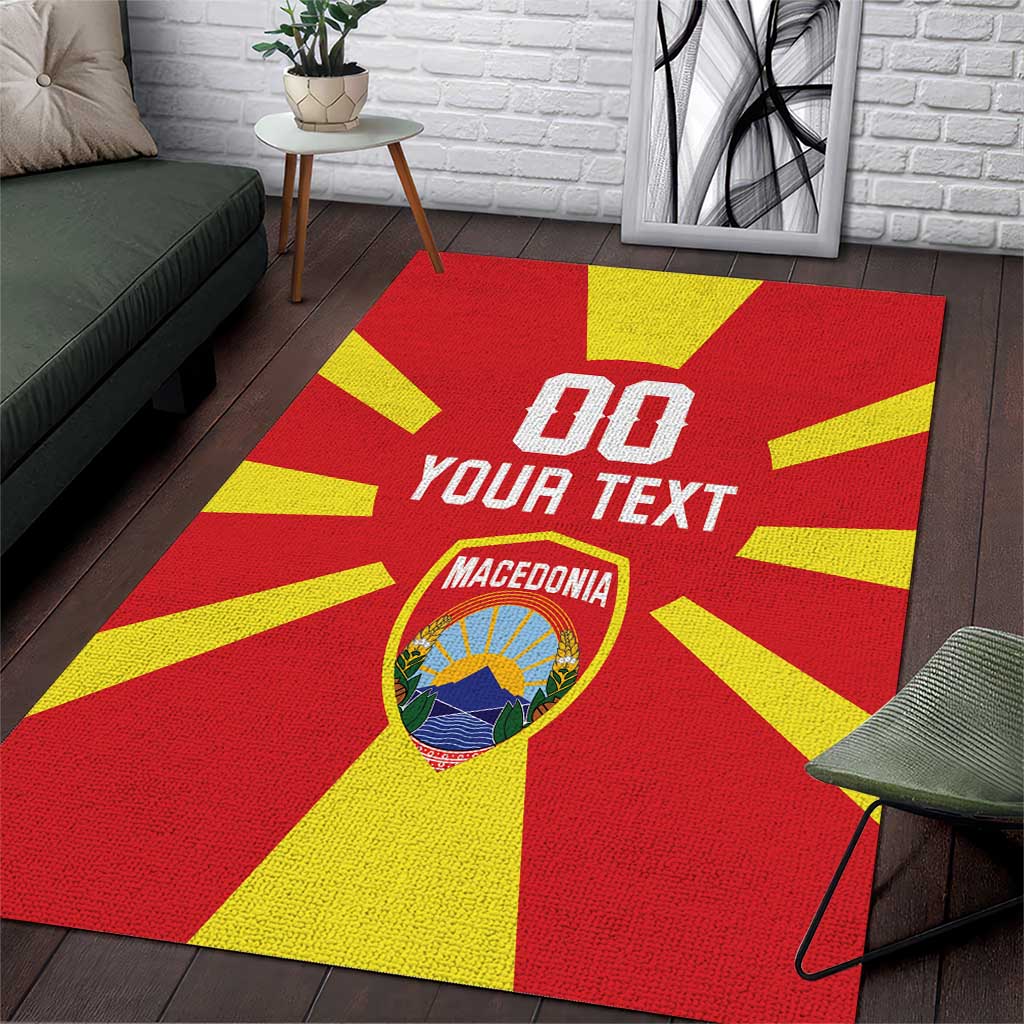 Custom Macedonia Area Rug Flag Style - Wonder Print Shop