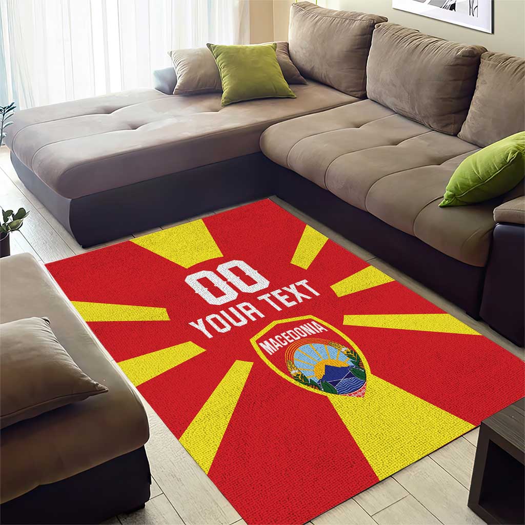 Custom Macedonia Area Rug Flag Style - Wonder Print Shop