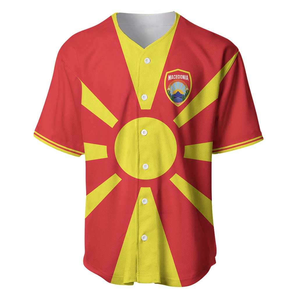 Custom Macedonia Baseball Jersey Flag Style - Wonder Print Shop