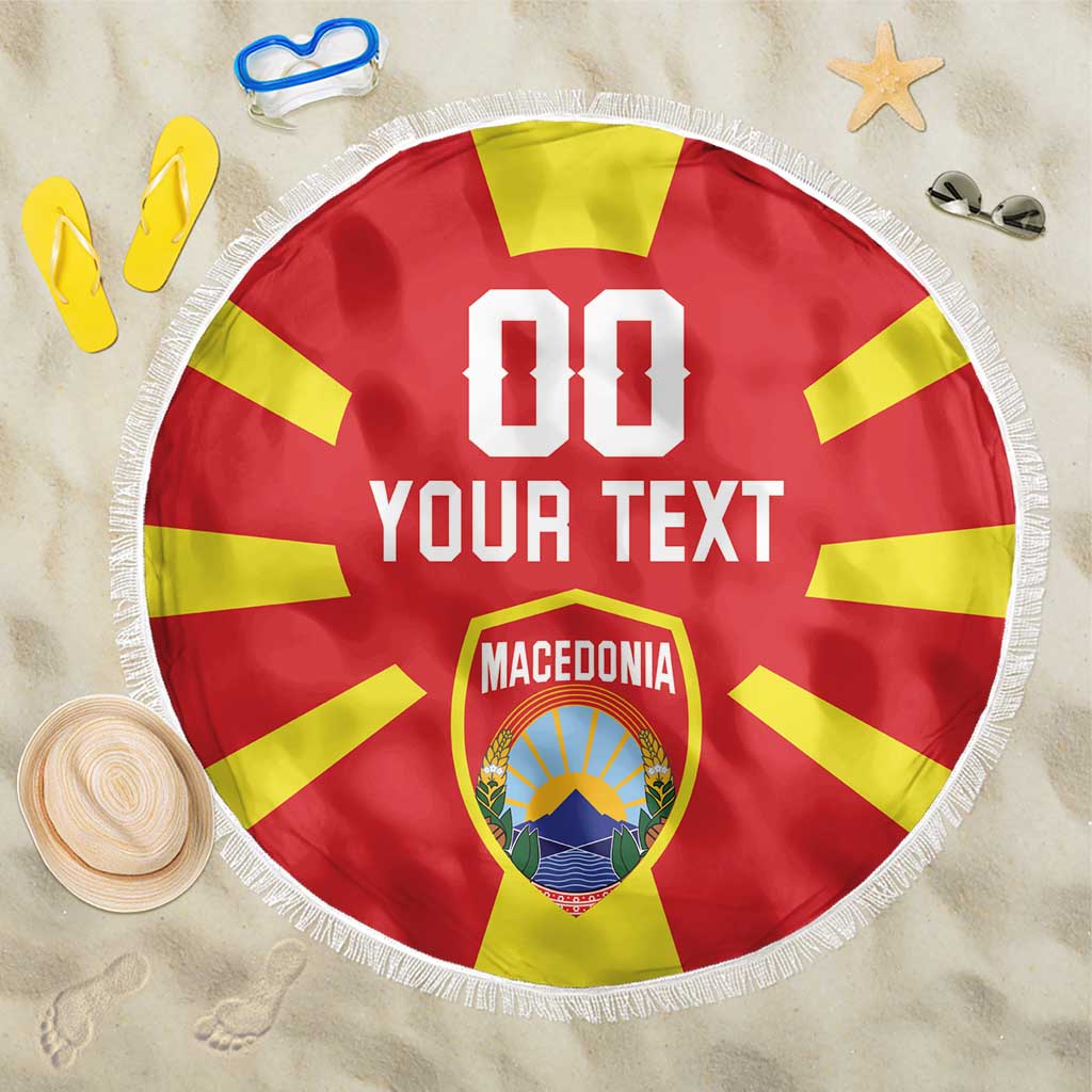 Custom Macedonia Beach Blanket Flag Style - Wonder Print Shop