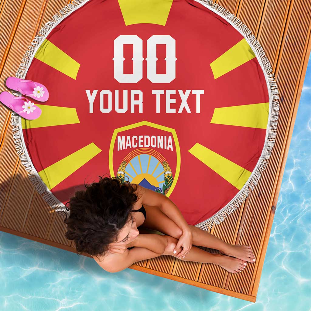 Custom Macedonia Beach Blanket Flag Style - Wonder Print Shop