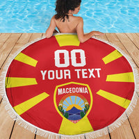 Custom Macedonia Beach Blanket Flag Style - Wonder Print Shop