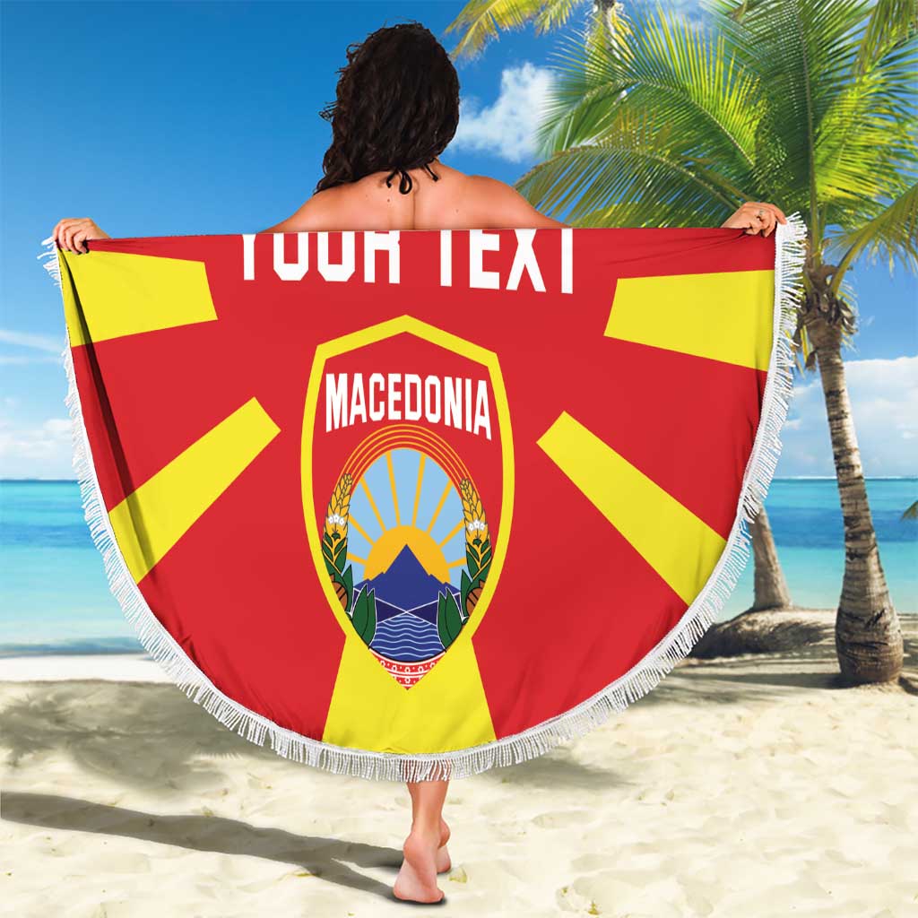 Custom Macedonia Beach Blanket Flag Style - Wonder Print Shop