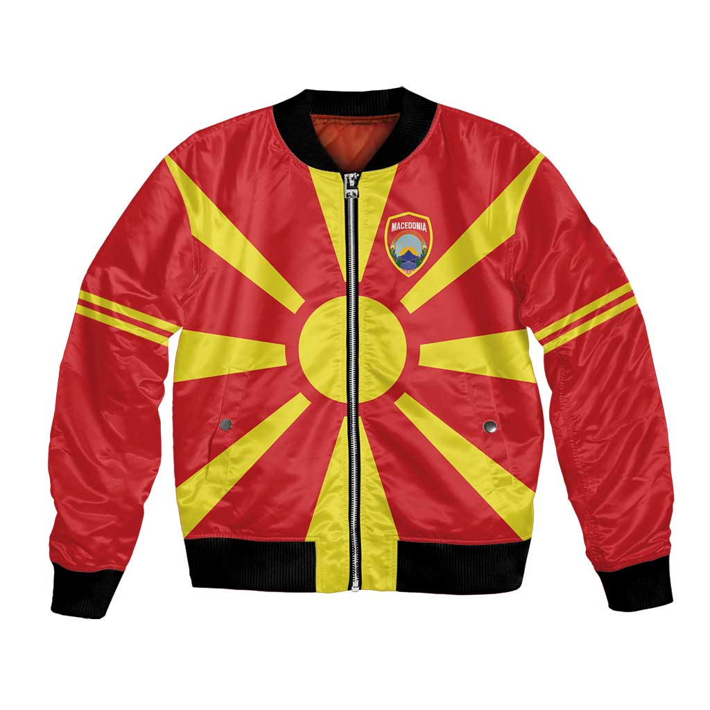Custom Macedonia Bomber Jacket Flag Style - Wonder Print Shop