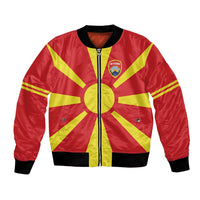 Custom Macedonia Bomber Jacket Flag Style - Wonder Print Shop