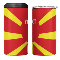 Custom Macedonia 4 in 1 Can Cooler Tumbler Flag Style - Wonder Print Shop