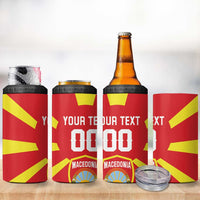 Custom Macedonia 4 in 1 Can Cooler Tumbler Flag Style - Wonder Print Shop