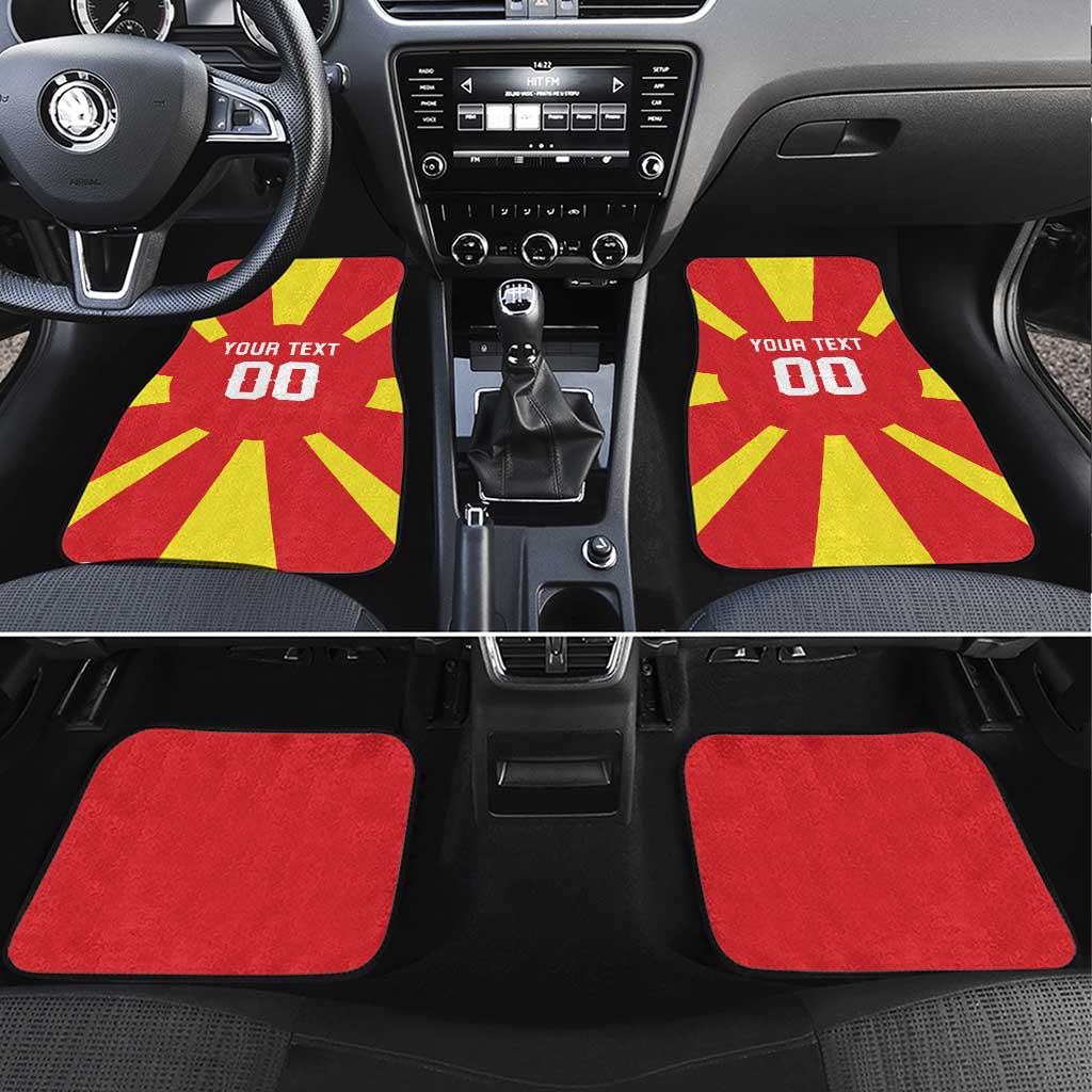 Custom Macedonia Car Mats Flag Style - Wonder Print Shop