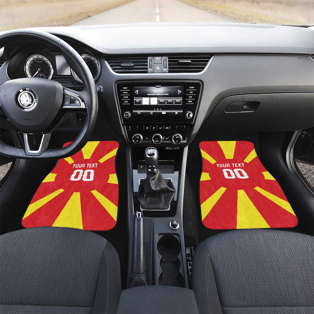 Custom Macedonia Car Mats Flag Style - Wonder Print Shop