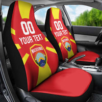 Custom Macedonia Car Seat Cover Flag Style - Wonder Print Shop