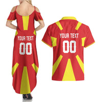 Custom Macedonia Couples Matching Summer Maxi Dress and Hawaiian Shirt Flag Style - Wonder Print Shop