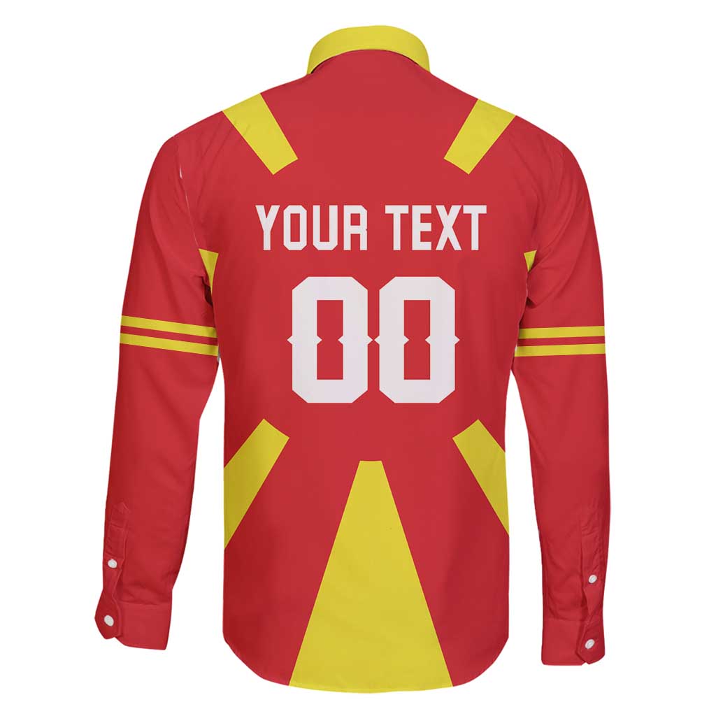 Custom Macedonia Family Matching Long Sleeve Bodycon Dress and Hawaiian Shirt Flag Style - Wonder Print Shop