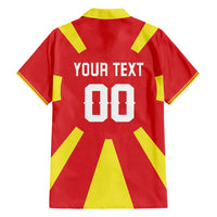 Custom Macedonia Family Matching Short Sleeve Bodycon Dress and Hawaiian Shirt Flag Style - Wonder Print Shop