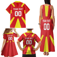Custom Macedonia Family Matching Tank Maxi Dress and Hawaiian Shirt Flag Style - Wonder Print Shop
