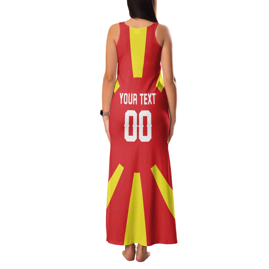 Custom Macedonia Family Matching Tank Maxi Dress and Hawaiian Shirt Flag Style - Wonder Print Shop