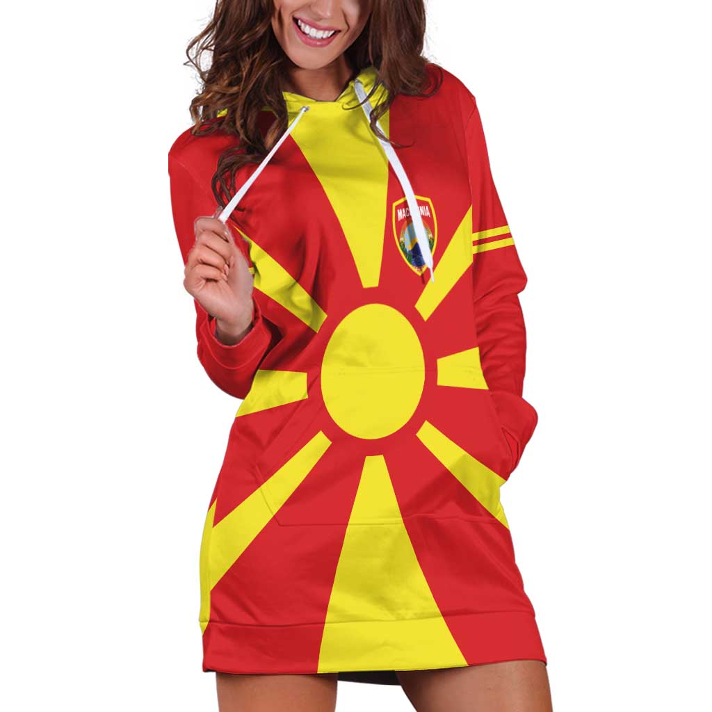 Custom Macedonia Hoodie Dress Flag Style - Wonder Print Shop