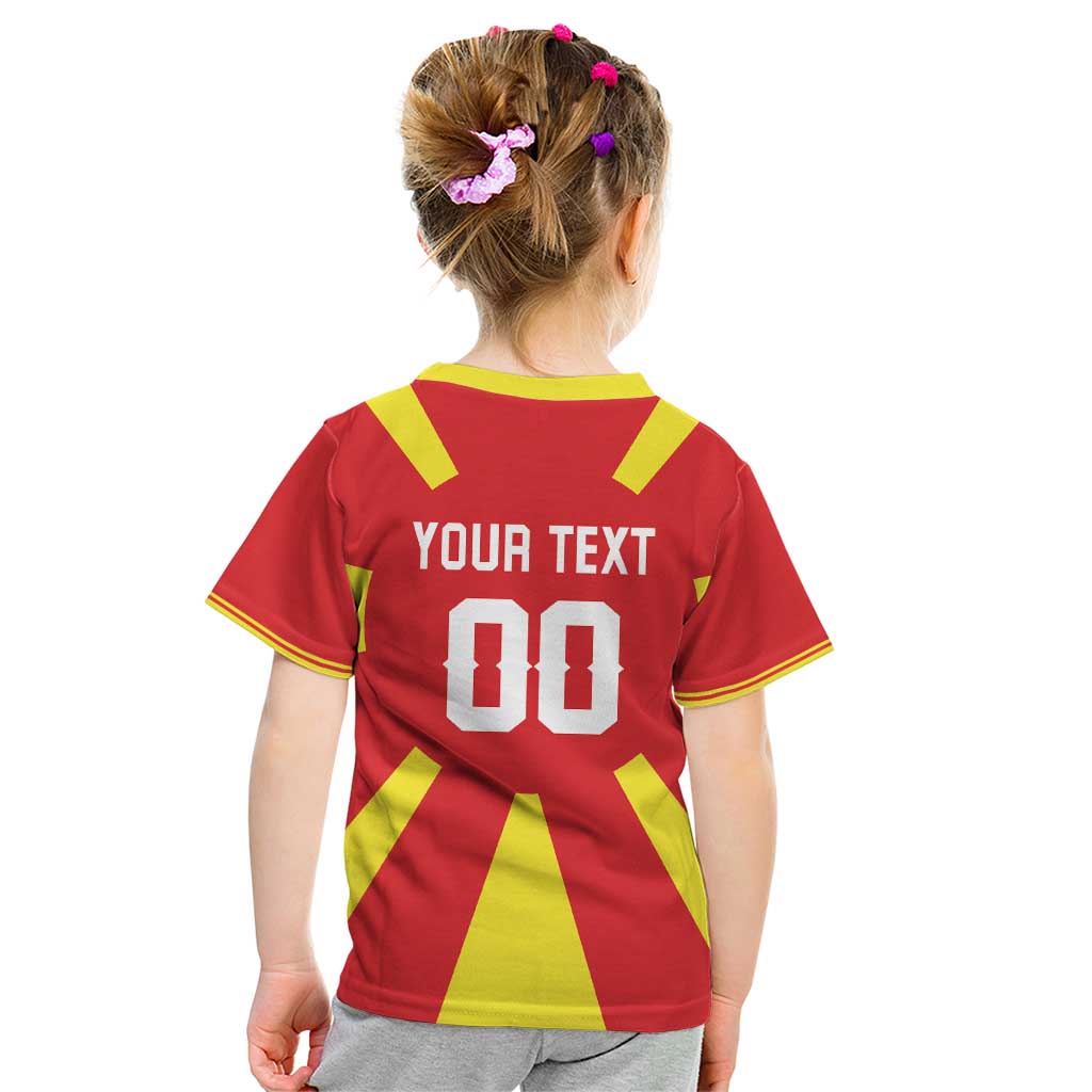 Custom Macedonia Kid T Shirt Flag Style - Wonder Print Shop