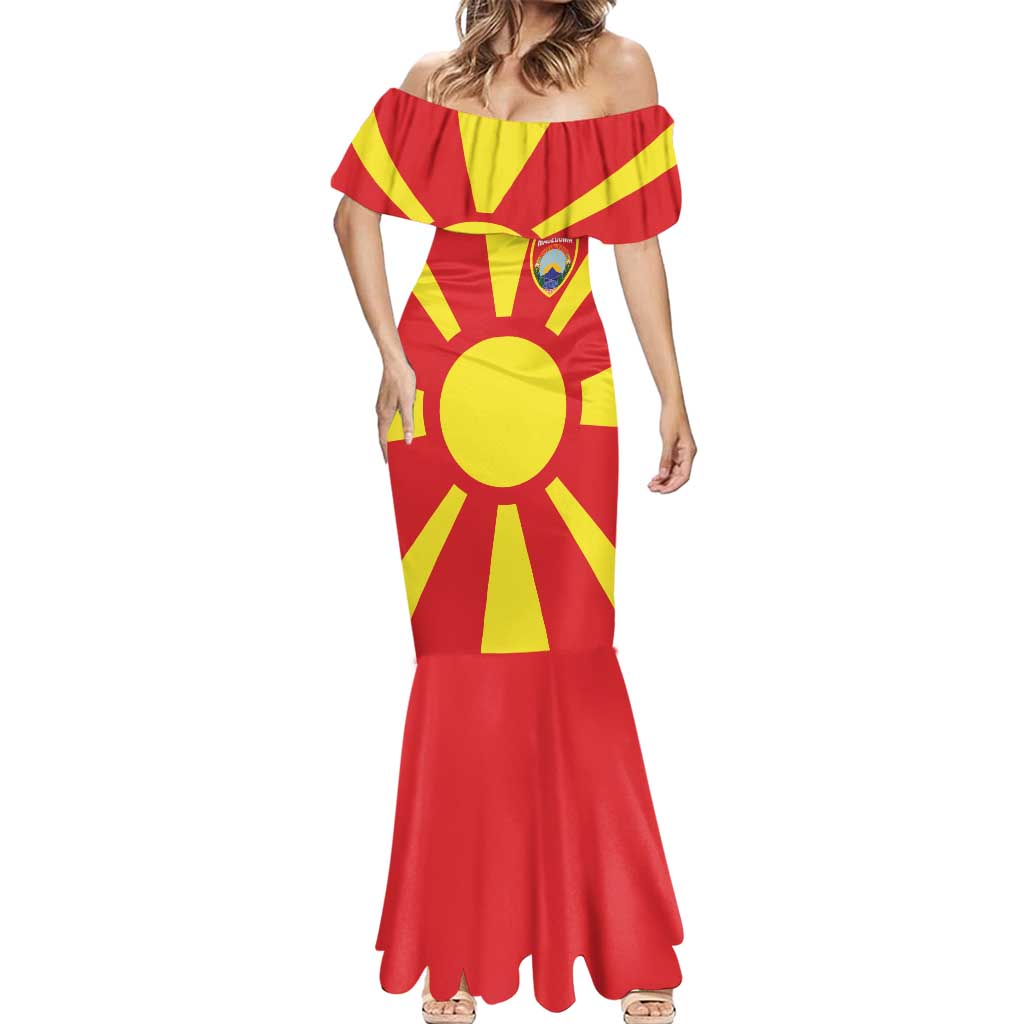 Custom Macedonia Mermaid Dress Flag Style - Wonder Print Shop