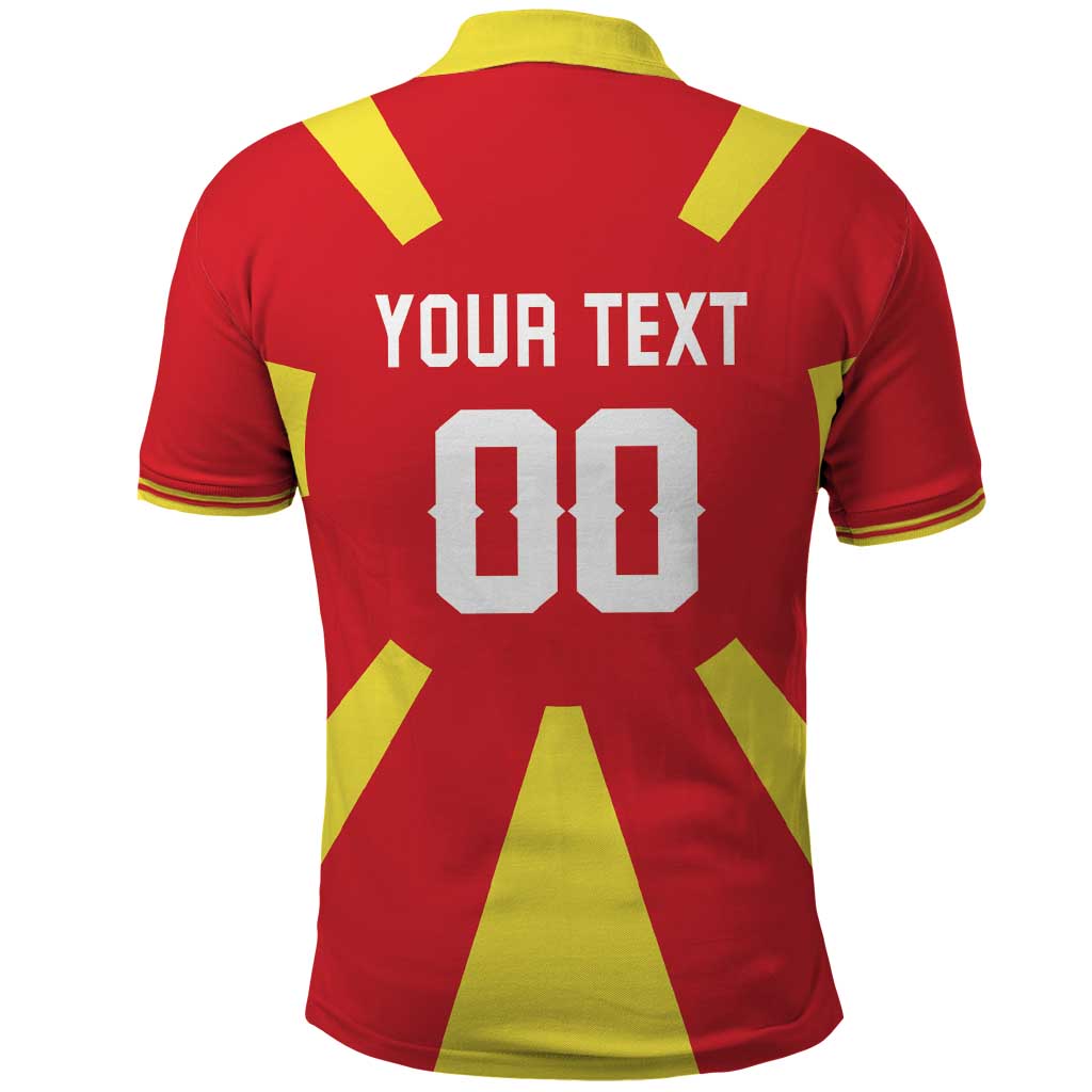 Custom Macedonia Polo Shirt Flag Style - Wonder Print Shop